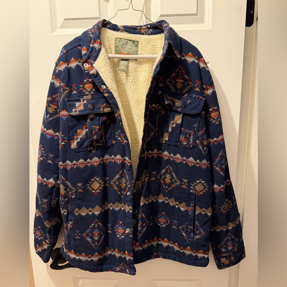 Men's Aztec Jacket with Sherpa Lining